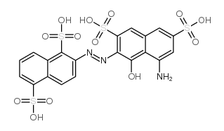 2-[(8-amino-1-hydroxy-3,6-disulpho-2-naphthyl)azo]naphthalene-1,5-disulphonic acid Structure