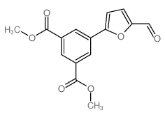 5-(5-甲酰基-2-呋喃基)间苯二甲酸二甲酯结构式