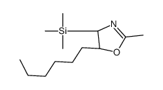 [(4S,5R)-5-hexyl-2-methyl-4,5-dihydro-1,3-oxazol-4-yl]-trimethylsilane结构式