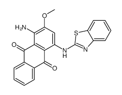 1-amino-4-(1,3-benzothiazol-2-ylamino)-2-methoxyanthracene-9,10-dione结构式