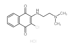 1,4-Naphthalenedione,2-chloro-3-[[2-(dimethylamino)ethyl]amino]-, hydrochloride (1:1) Structure