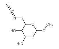 Methyl 3-amino-2,3,6-trideoxy-6-(2.lambda.~5~-1,2-triazadienyl)hexopyranoside structure