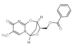 5-O-苯甲酰基-2,3-脱水胸腺嘧啶脱氧核苷结构式