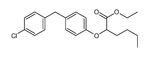 Hexanoic acid, 2-(4-((4-chlorophenyl)methyl)phenoxy)-, ethyl ester, (+-)- Structure