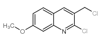 2-氯-3-(氯甲基)-7-甲氧基喹啉结构式
