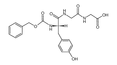 N-[N-(N-benzyloxycarbonyl-L-tyrosyl)-glycyl]-glycine Structure