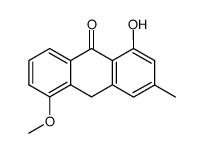 1-hydroxy-5-methoxy-3-methyl-anthrone结构式