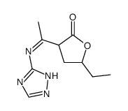 (Z)-3-(1-((1H-1,2,4-triazol-5-yl)imino)ethyl)-5-ethyldihydrofuran-2(3H)-one结构式