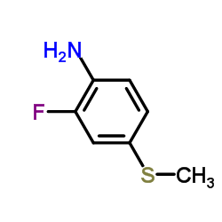 [2-氟-4-(甲基硫代)苯基]胺结构式