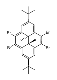 4,5,9,10-tetrabromo-2,7-di-tert-butyl-trans-10b,10c-dimethyl-10b,10c-dihydropyrene结构式