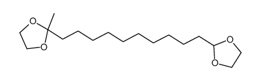 2-[10-(1,3-dioxolan-2-yl)decyl]-2-methyl-1,3-dioxolane结构式