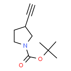 (S)-TERT-BUTYL 3-ETHYNYLPYRROLIDINE-1-CARBOXYLATE结构式