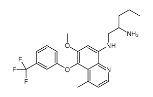 N-[6-methoxy-4-methyl-5-[3-(trifluoromethyl)phenoxy]quinolin-8-yl]pent ane-1,2-diamine Structure