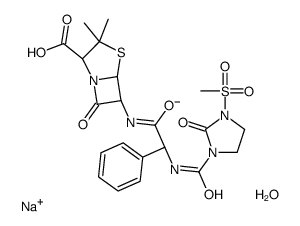 Mezlocillin Sodium Monohydrate Structure