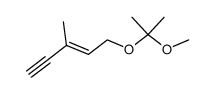 5-(1-methoxy-1-methylethoxy)-3-methyl-3E-penten-1-yne结构式