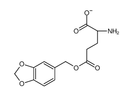 (2S)-2-amino-5-(1,3-benzodioxol-5-ylmethoxy)-5-oxopentanoate结构式
