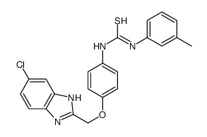 3-[4-[(5-chloro-3H-benzoimidazol-2-yl)methoxy]phenyl]-1-(3-methylpheny l)thiourea结构式