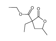 3-ethyl-5-methyl-2-oxo-tetrahydro-furan-3-carboxylic acid ethyl ester Structure