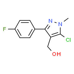 5-CHLORO-3-(4-FLUOROPHENYL)-1-METHYL-1H-PYRAZOLE-4-METHANOL结构式