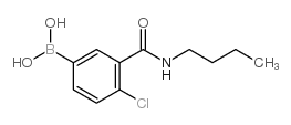 4-氯-3-(正丁基氨甲酰基)苯硼酸结构式