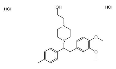 1-Piperazineethanol, 4-(2-(3,4-dimethoxyphenyl)-1-(4-methylphenyl)ethy l)-, dihydrochloride结构式