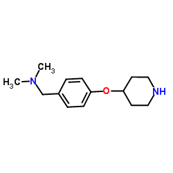 N,N-Dimethyl-1-[4-(4-piperidinyloxy)phenyl]methanamine Structure