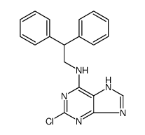 9H-Purin-6-amine, 2-chloro-N-(2,2-diphenylethyl)结构式