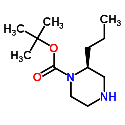 (S)-1-叔丁氧羰基-2-丙基哌嗪结构式