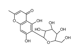 5,7-dihydroxy-2-methyl-6-[(2R,3R,4R,5S,6R)-3,4,5-trihydroxy-6-(hydroxymethyl)oxan-2-yl]chromen-4-one结构式