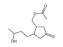 [2-(3-hydroxybutyl)-4-oxocyclopentyl]methyl acetate结构式
