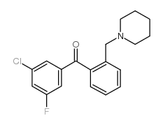 3'-CHLORO-5'-FLUORO-2-PIPERIDINOMETHYL BENZOPHENONE structure