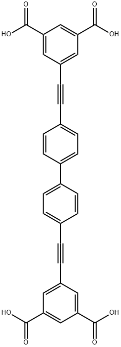5,5'-([1,1'-联苯]- 4,4'-二基二 -2,1-乙炔二基)双-间苯二甲酸结构式