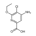 4-氨基-5-氯-6-乙氧基甲酸吡啶结构式