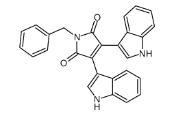 2,3-双(1H-吲哚-3-基)-N-苄基马来酰亚胺结构式