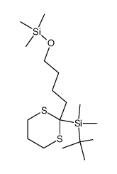 tert-butyldimethyl(2-(4-((trimethylsilyl)oxy)butyl)-1,3-dithian-2-yl)silane Structure