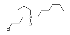 chloro-(3-chloropropyl)-hexyl-propylsilane结构式