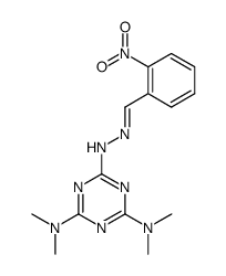 2,4-bis(dimethylamino)-6-(2-nitrobenzylidenehydrazino)-1,3,5-triazine结构式