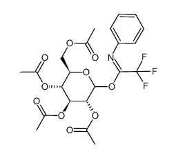 1-(2,2,2-Trifluoro-N-phenylacetimidate)-2,3,4,6-tetra-O-acetyl-D-glucopyranoside Structure