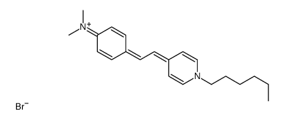 4-[2-(1-hexylpyridin-1-ium-4-yl)ethenyl]-N,N-dimethylaniline,bromide Structure