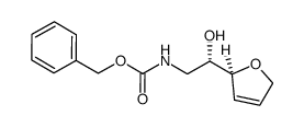 benzyl (S)-2-((S)-2,5-dihydrofuran-2-yl)-2-hydroxyethylcarbamate结构式