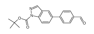 1,1-dimethylethyl 5-(4-formylphenyl)-1H-indazole-1-carboxylate Structure