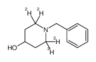 1-Benzyl-4-piperidinol-2,2,6,6-d4结构式