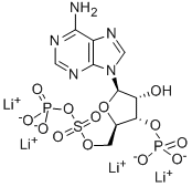 腺苷-3'-磷酸盐-5'-磷酸硫酸盐,四锂盐结构式