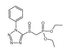 α-(diethoxyphosphoryl)methyl 5-(1-phenyl)-1H-tetrazolyl sulfoxide结构式