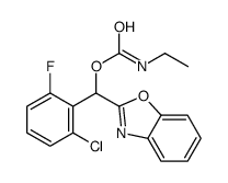 [1,3-benzoxazol-2-yl-(2-chloro-6-fluorophenyl)methyl] N-ethylcarbamate结构式