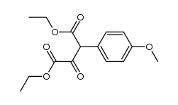 diethyl 2-(4-metoxyphenyl)-3-oxobutanedioate Structure