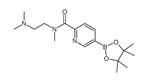 n-[2-(二甲基氨基)乙基]-n-甲基-5-(4,4,5,5-四甲基-1,3,2-二噁硼烷-2-基)-2-吡啶羧酰胺结构式