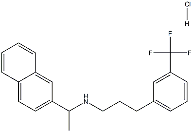 N-(1-(naphthalen-2-yl)ethyl)-3-(3-(trifluoromethyl)phenyl)propan-1-amine hydrochloride结构式