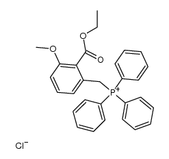 (2-ethoxycarbonyl-3-methoxybenzyl)triphenylphosphonium chloride Structure