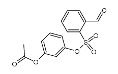 3-(((2-formylphenyl)sulfonyl)oxy)phenyl acetate结构式